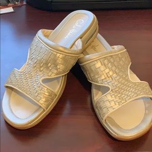 Cole Haan Gold Slides
